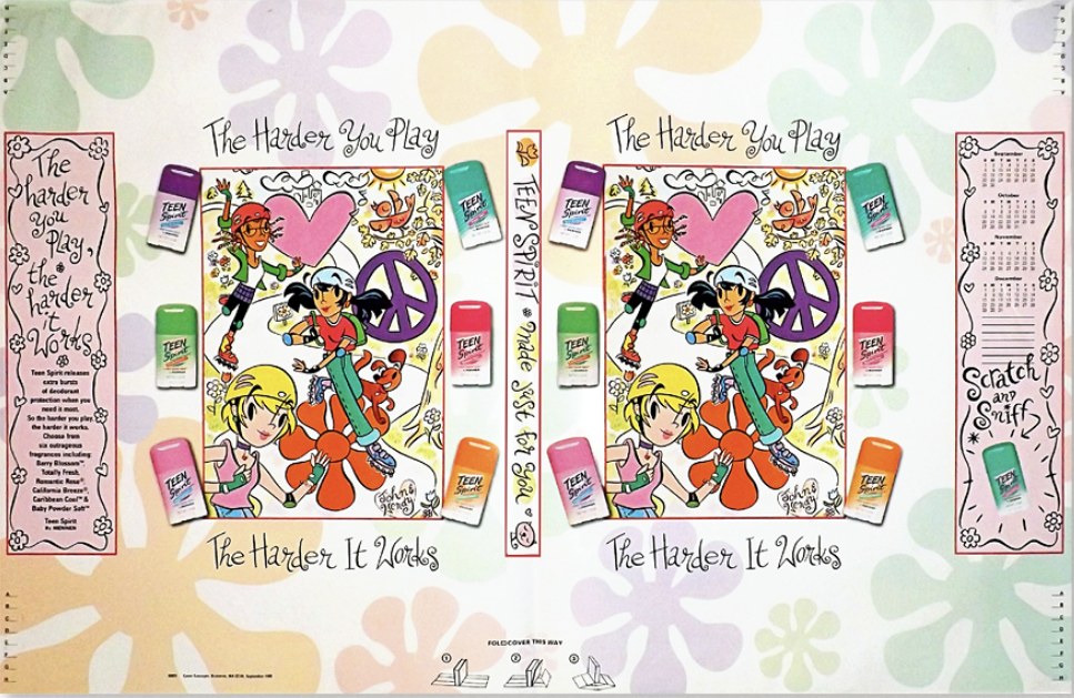 Gillette Teen Spirit, textbook cover. Promotional textbook cover, shown flat.